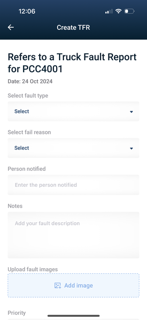 Driver App Login FFD