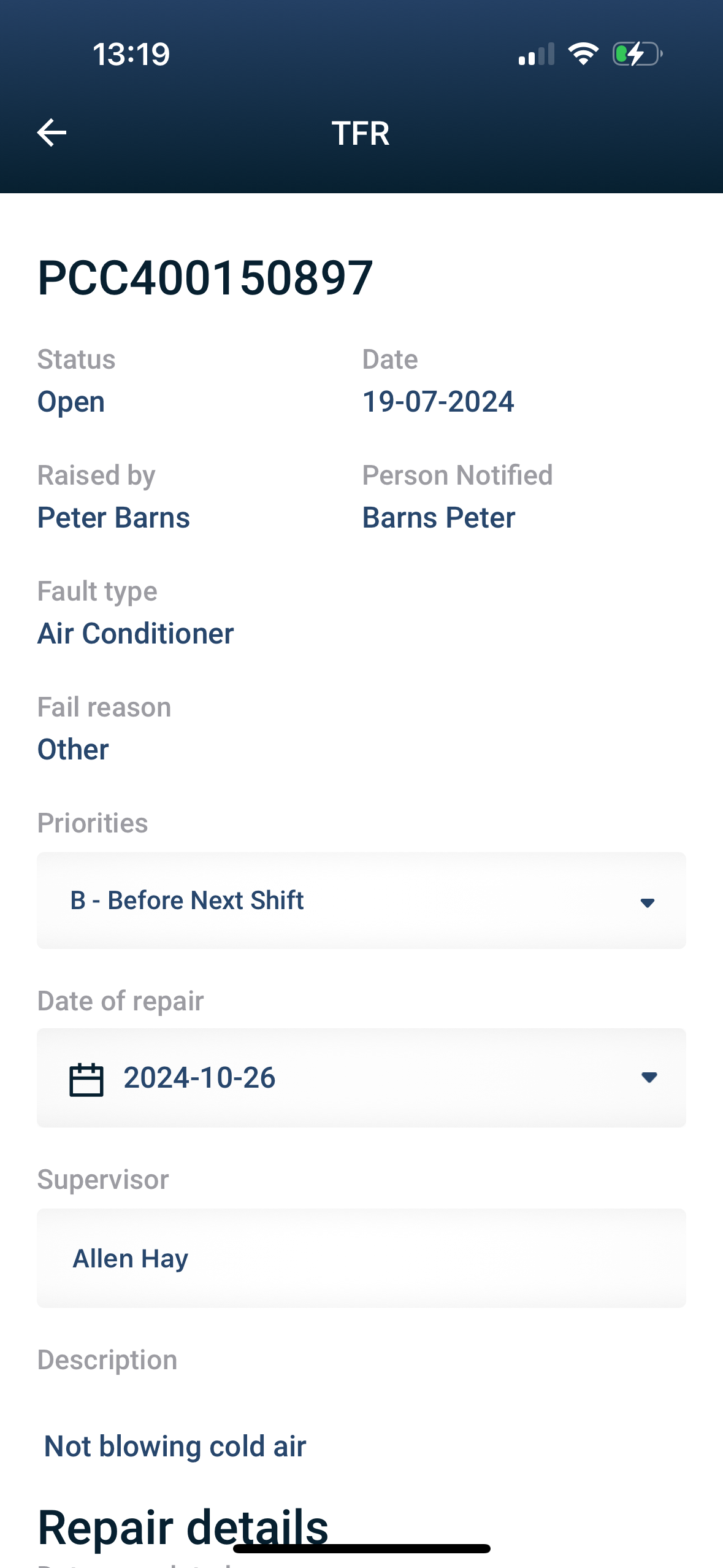 Driver App Login FFD